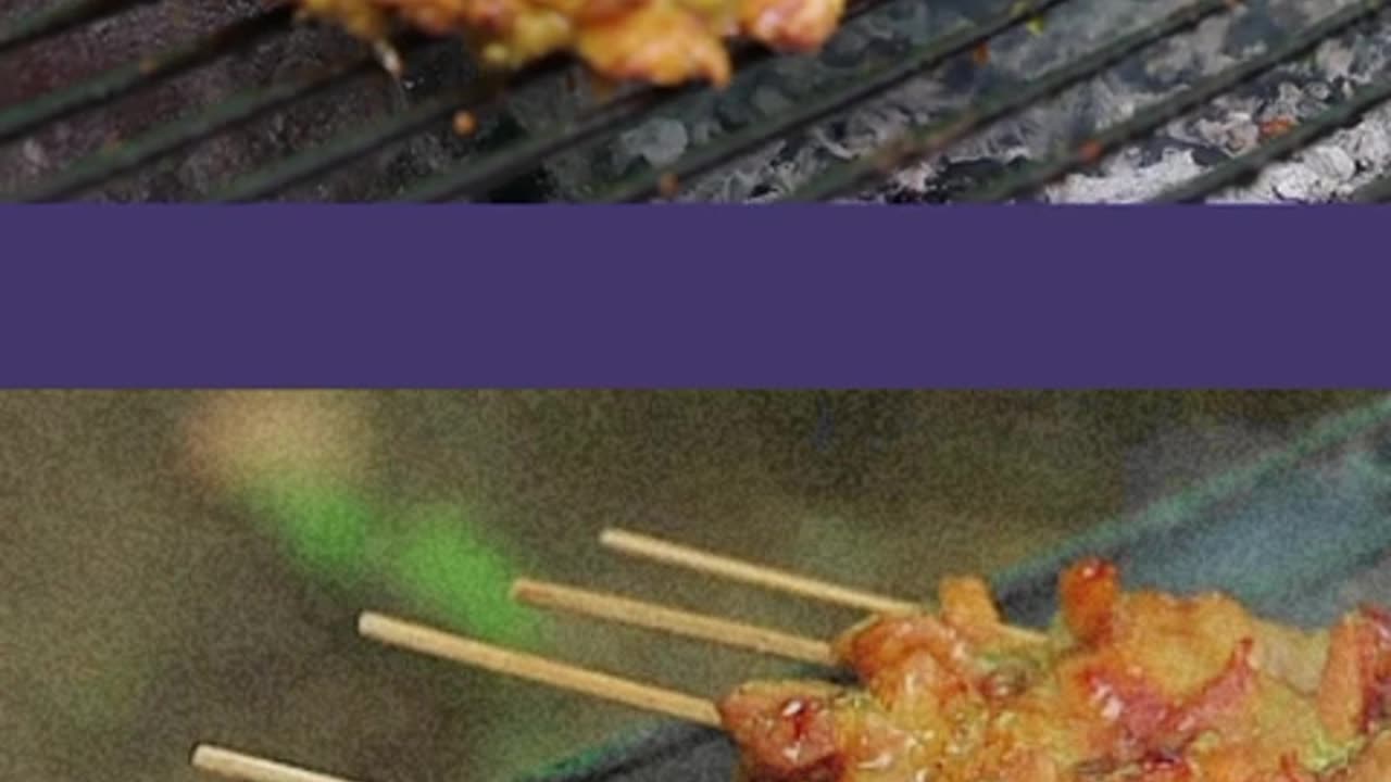 Yummy Satay - ASMR - Relaxing food video - #shorts #food #satisfying