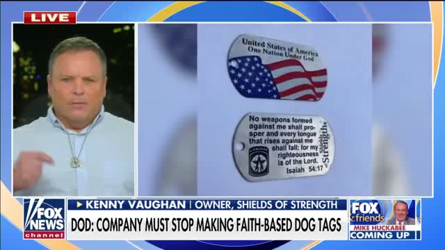 Pentagon orders company to stop making faith-based dog tags.mp4