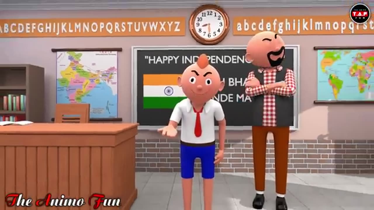 School wala 15 august | hunny cartoon | इंटरटेमेंट वीडियो