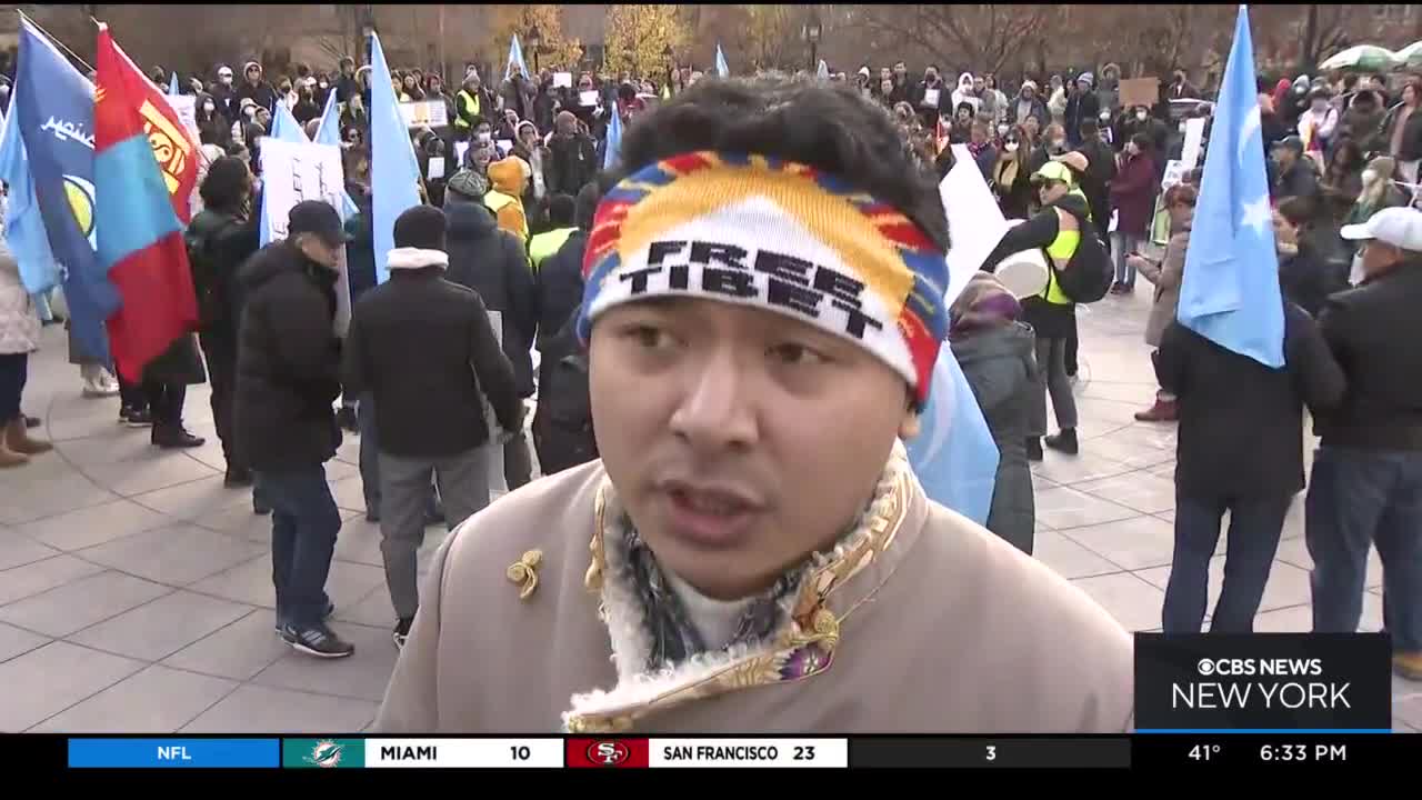 Washington Square Park rally in solidarity with China protesters