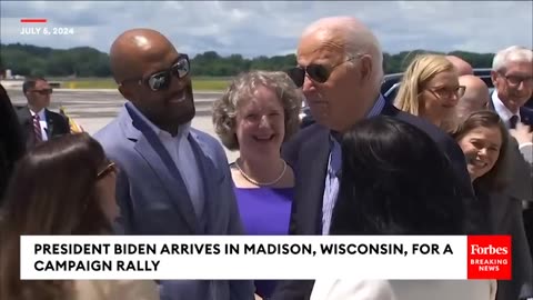 BREAKING NEWS- Biden Arrives In Wisconsin For Critical Campaign Rally