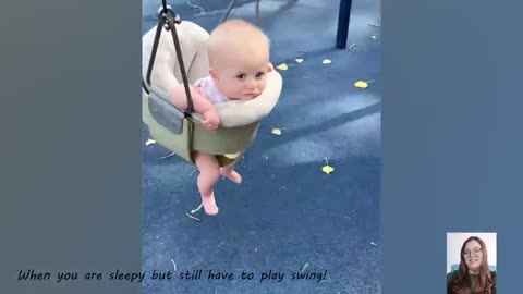 Cute Baby To Playground First Time - Baby Outdoor Videos __ Just Laugh