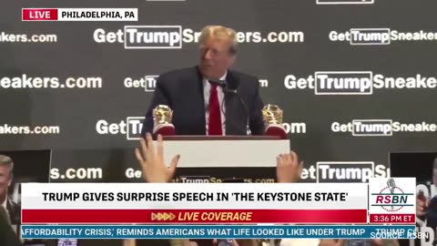 WATCH: FJB Chants Rock Crowd as Trump Gives Sneaker Speech