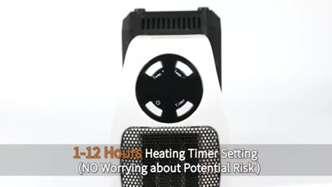 Mini Top Heat Plug in Wall Heater for Small Space Home Office Bathroom Indoor