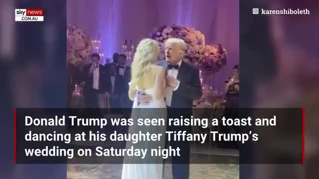 Donald Trump dances with Tiffany during her lavish Mar-a-Lago wedding