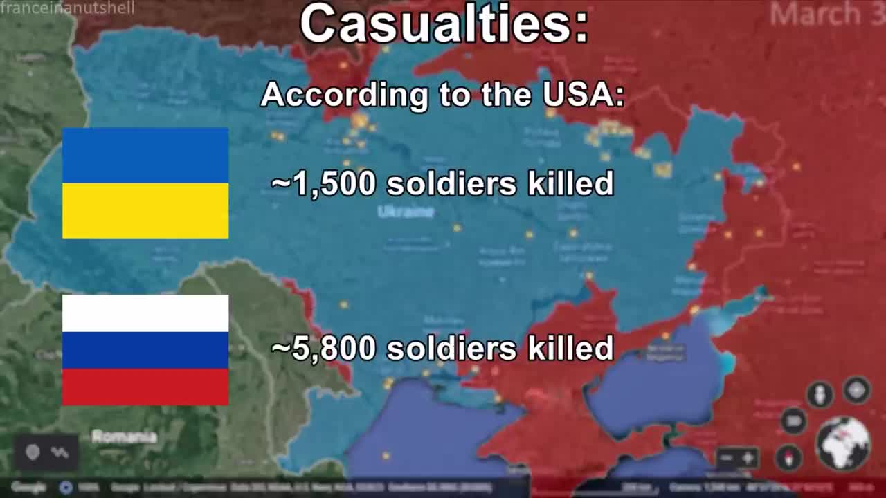 Russo-Ukrainian War 3rd of March Mapped using Google Earth (Day 8)