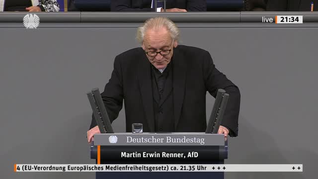 Martin Erwin Renner Rede vom 01.12.2022 - EU-Verordnung Europäisches Medienfreiheitsgesetz
