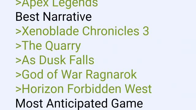 Game awards leaks