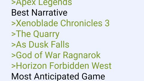 Game awards leaks