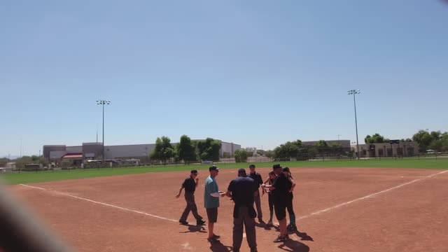 Elisabeth Kercsmar catching vs. Hotshots-Petersen