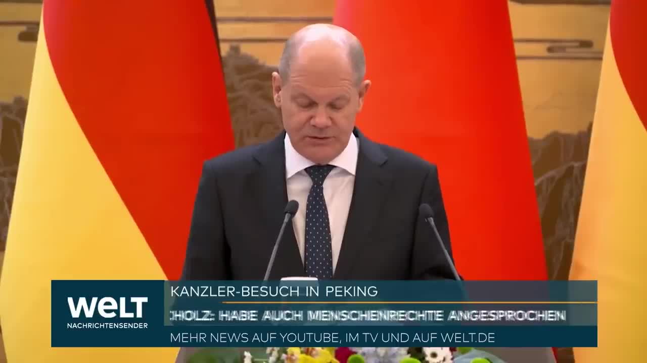 SCHOLZ IN PEKING: Kanzler warnt China vor Eroberung Taiwans - Scholz: Menschenrechte angesprochen