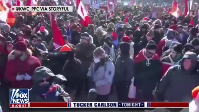 Tucker Carlson BLASTS Canadian Prime Minister for his tyranny and hiding froM the trucker protest.