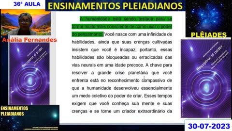 36ª Aula do Livro "Recuperar O Poder" Barbara Marciniak 30-07-2023. (H.Q.)