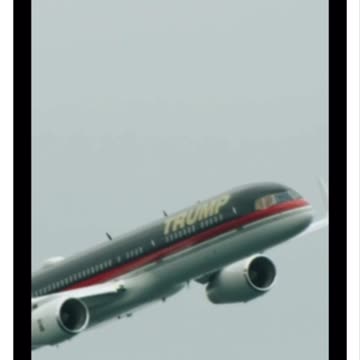 Trump over Huntington Beach California