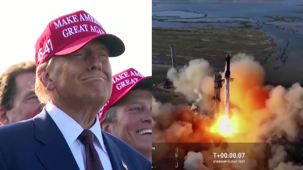 Trump watches SpaceX launch world's most powerful rocket