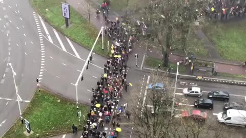 A View from above as The Neverlands Protest for Freedom against Mandates & restrictions this weekend