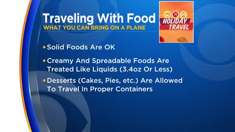 TSA informs of which Thanksgiving foods you can bring on a plane