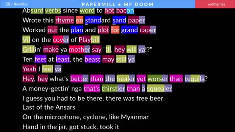 MF DOOM - Papermill Rhymes Highlighted