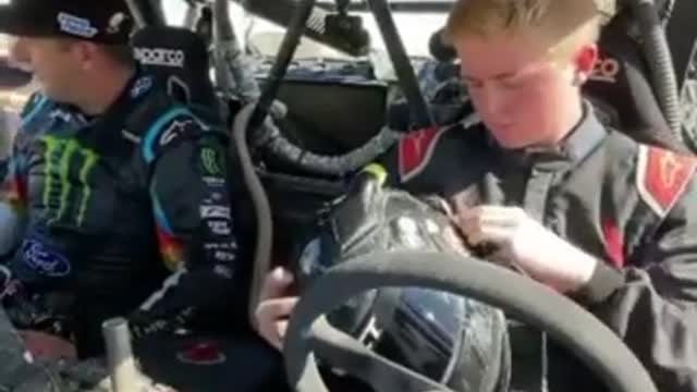 128 en block from Hoonigan drives trophy truck for first time