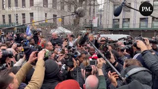 George Santos Leaves After Getting Mobbed By The Media