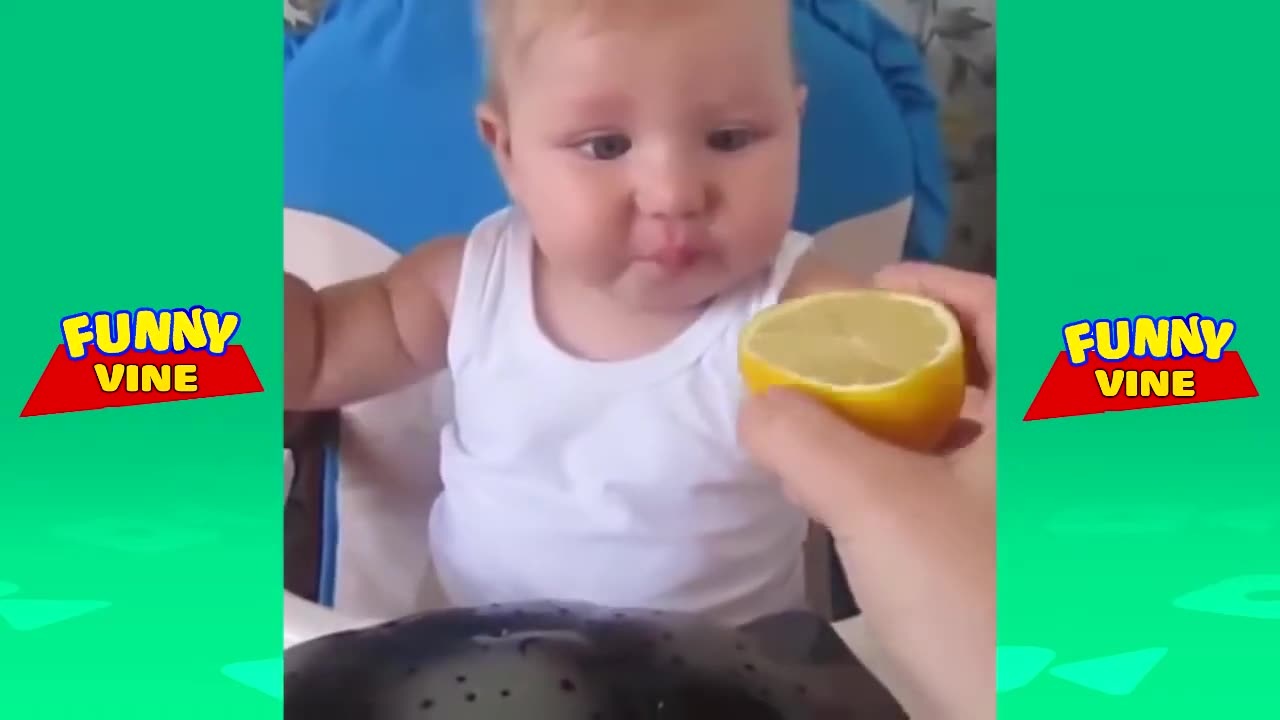 "When Life Gives You Lemons... Make Funny Faces! 🍋😆 #BabyReactions #FirstTastes"