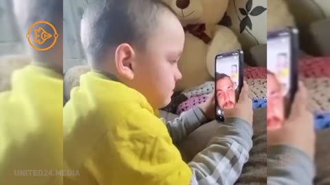 Emotional Moment: Ukrainian Army Father Meets His Son