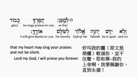 psalm 30 in hebrew _ salmo 30 en hebreo