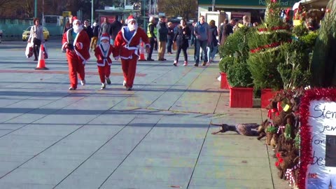 Plymouth Atlantic Ocean City Santa fun run 2014 For charity.
