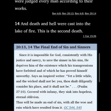 Bible Commentary from the Spirit of Prophecy 166: Revelation 20:13-14