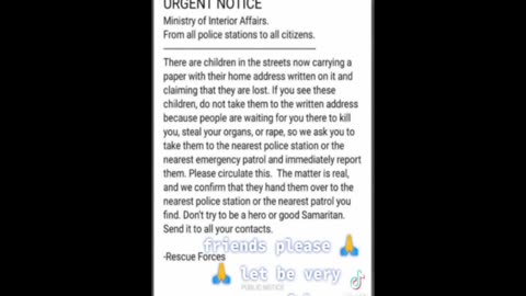 Urgent Notice