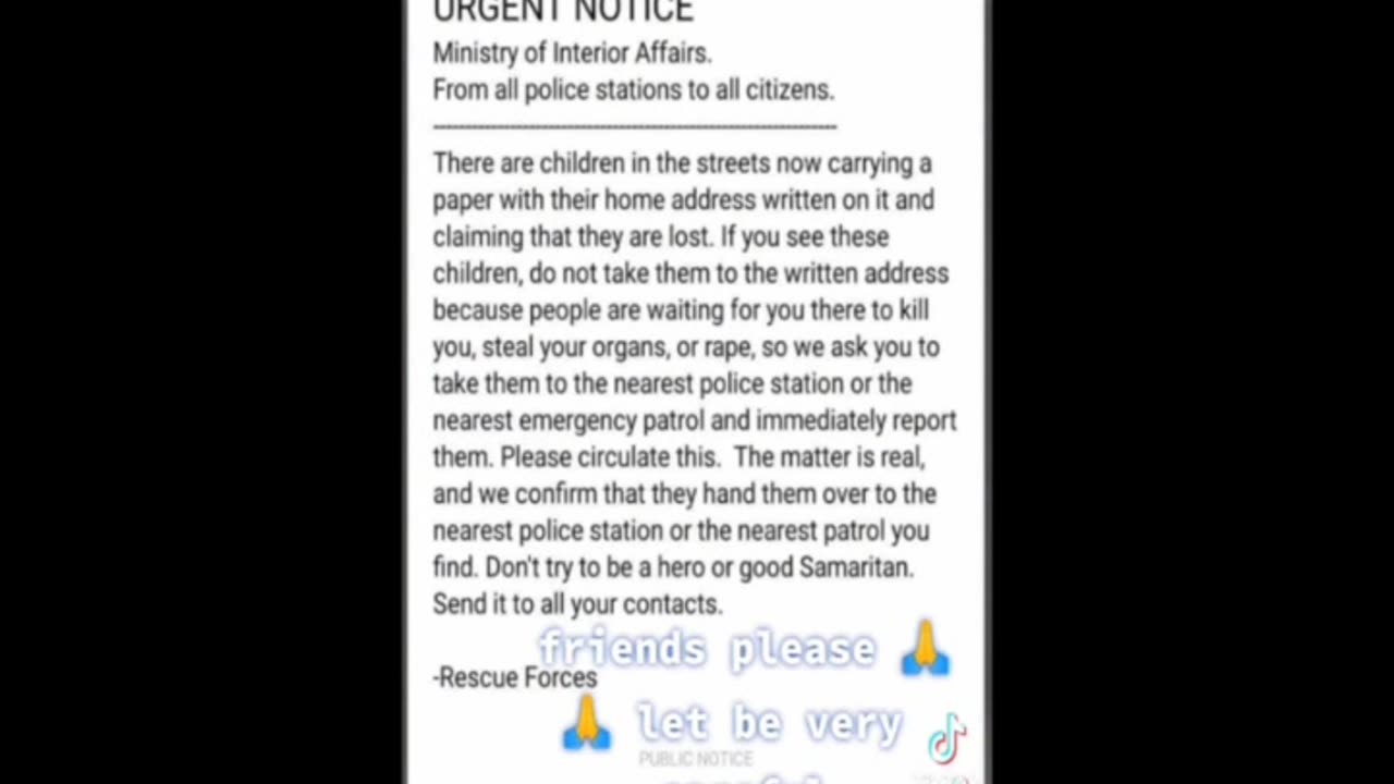 Urgent Notice