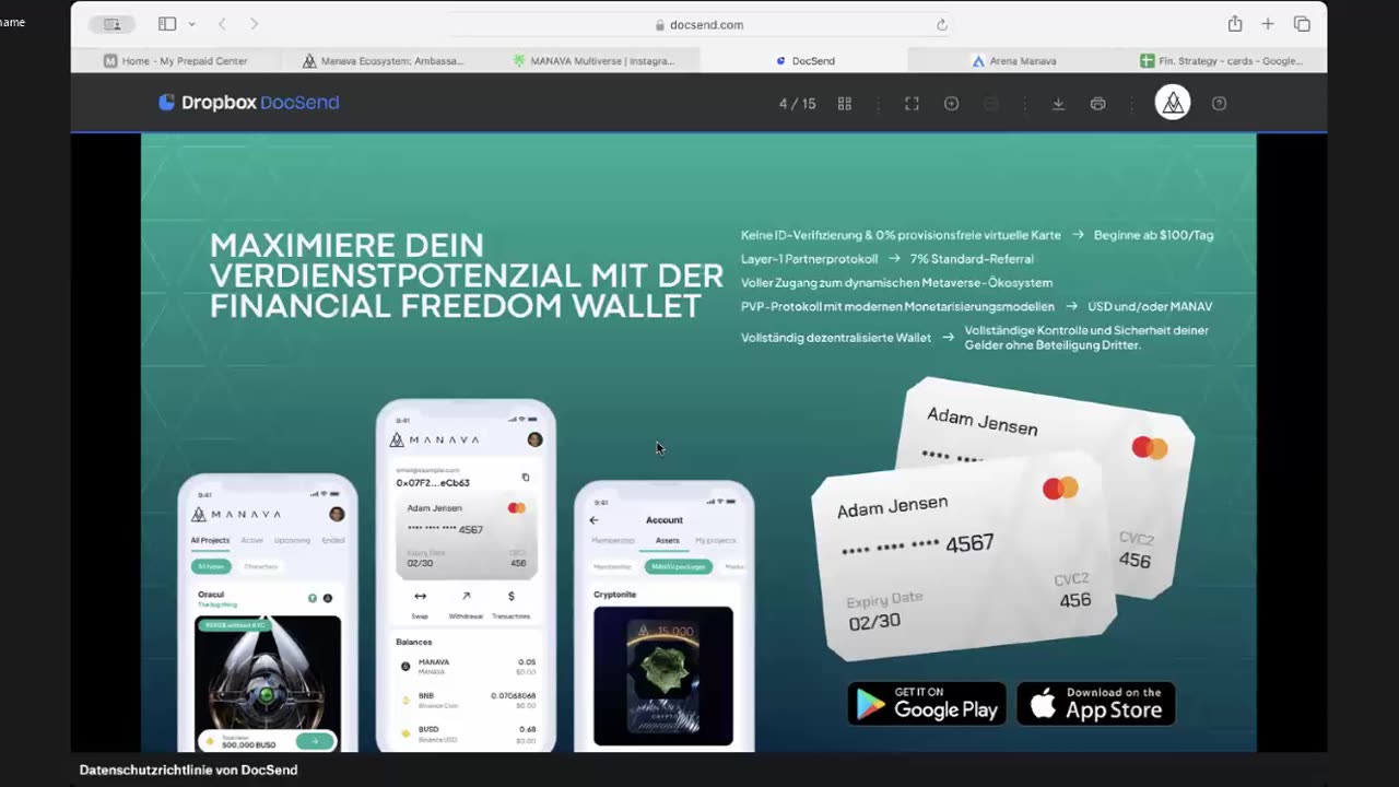 MANAVA DEUTSCHLAND - NEUE EINFACHE OHNE KYC HYBRID KRYPTO FIAT DEBITKARTE - TOP TEAM ROB BUSER