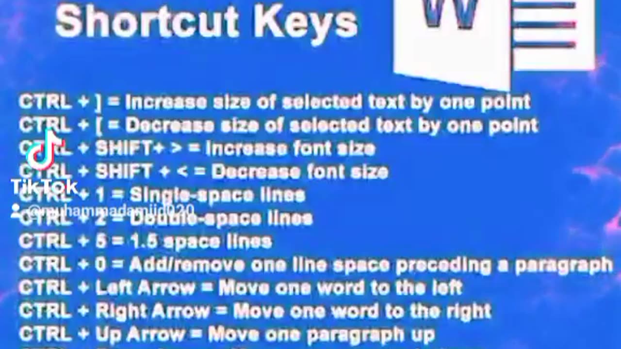 Microsoft Word Short Cut Keys