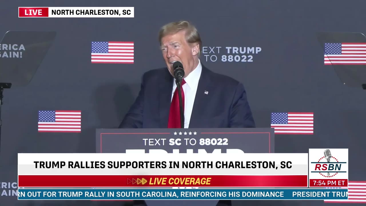 Trump Holds a Rally in North Charleston, S.C