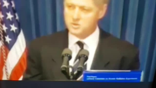 Medical experiments Clinton admits in 95