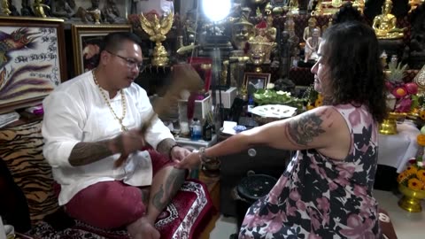 An art toy mascot becomes a lucky tattoo in Thailand