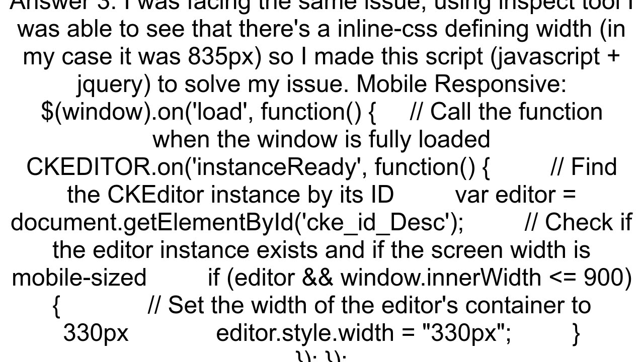How to responsive Django CKEditor