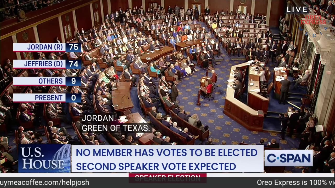 Live - House Speak Vote - Will it be Jim Jordan?