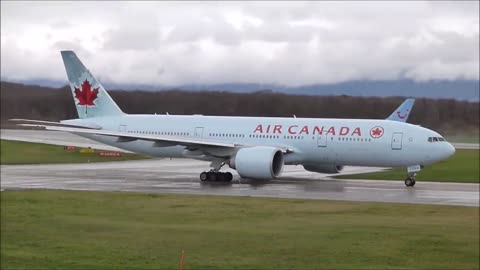 [FullHD] Air Canada Boeing 777-200(LR) landing & takeoff at GenevaGVALSGG