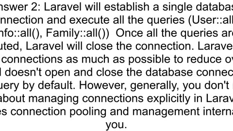 Larave database connection