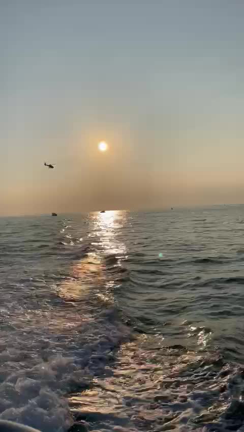 sunset on the private plane