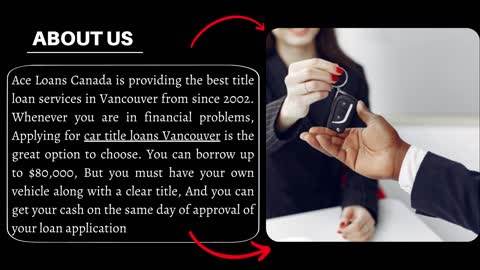 Get Cash Loans On Your Vehicle With Car Title Loans Vancouver