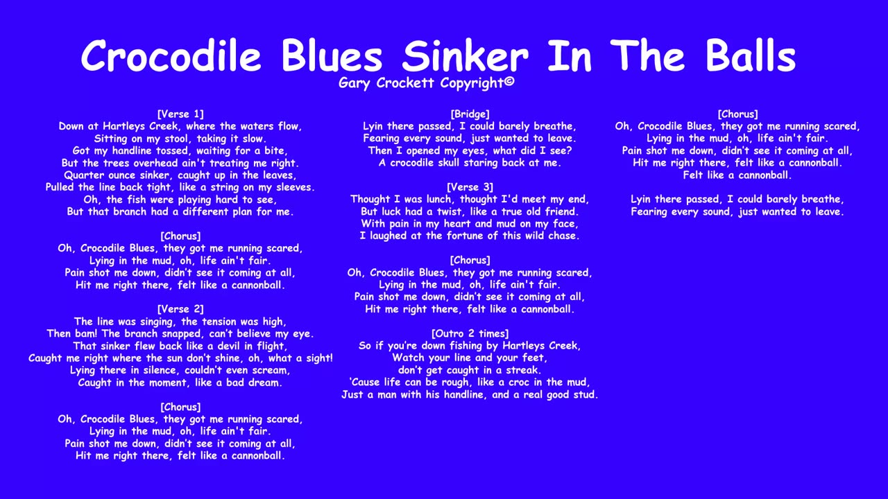 Crocodile Blues Sinker In The Balls