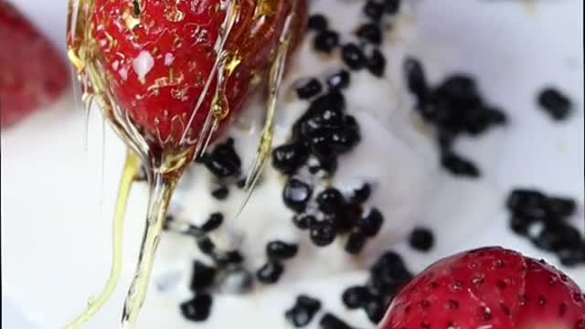 Making rock candy strawberries