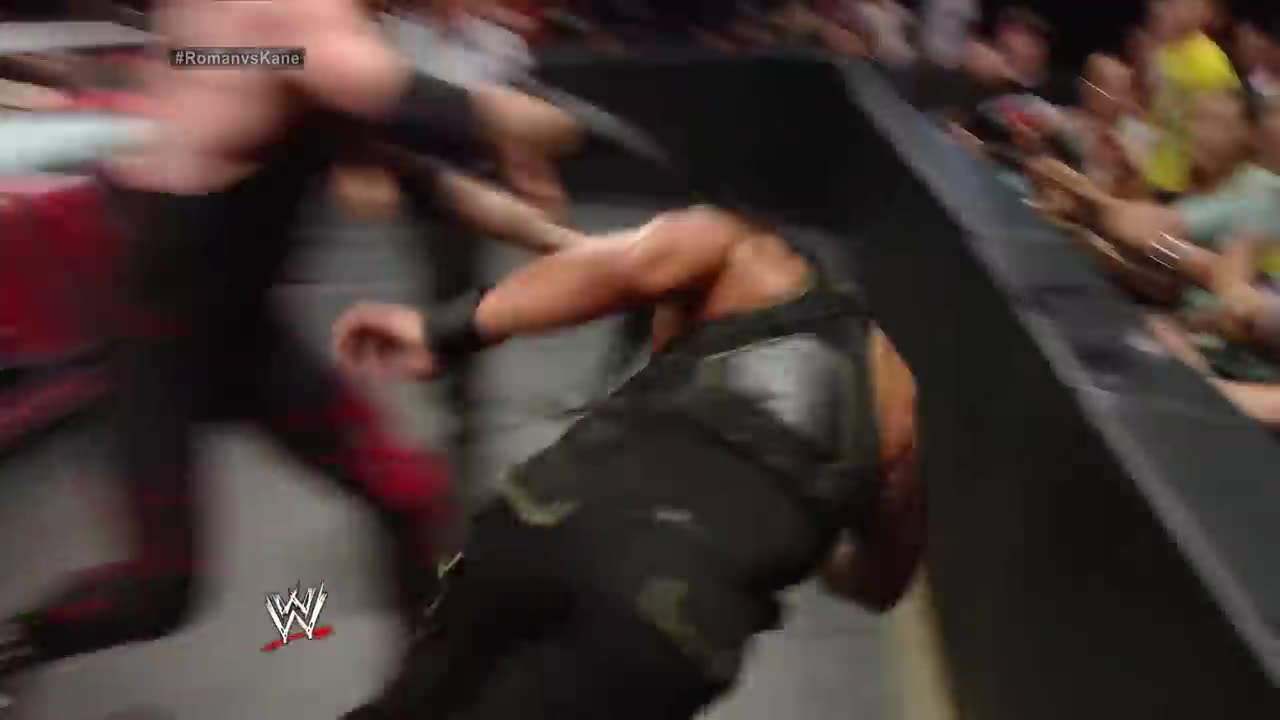 FULL MATCH - Roman Reigns vs. Kane — Last Man Standing Match_ Raw, Aug. 4, 2014