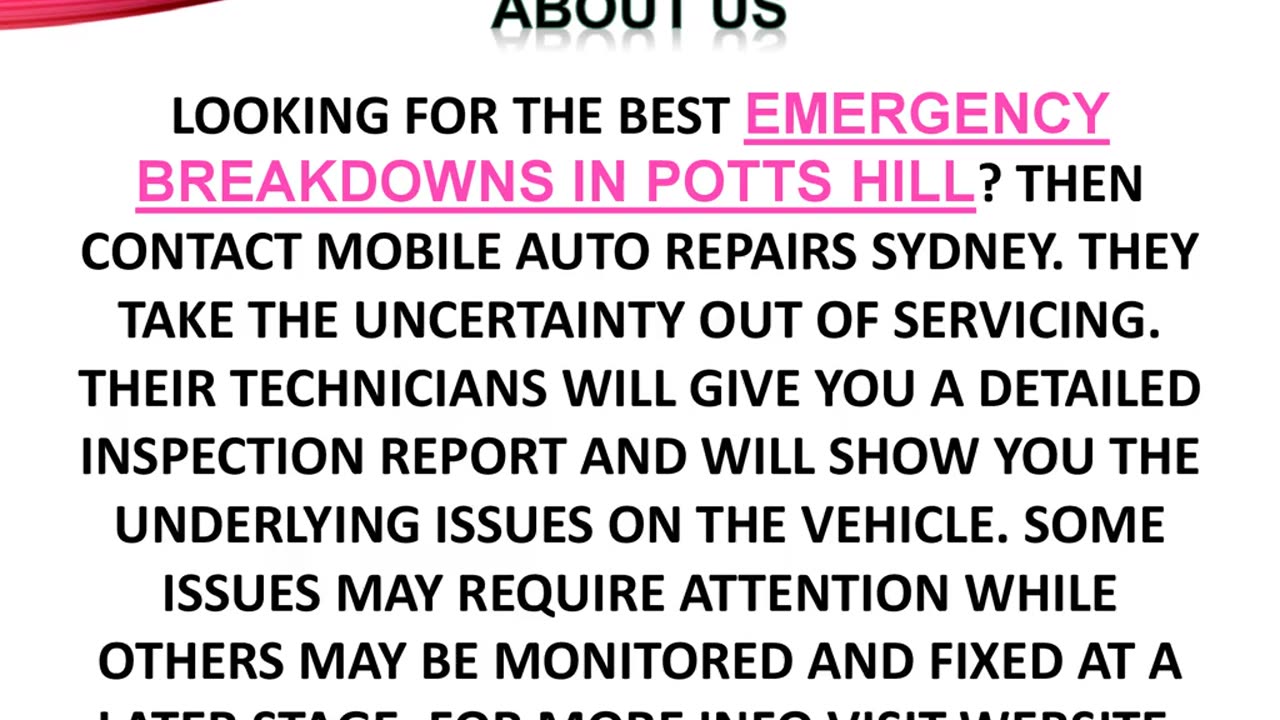 Best Emergency Breakdowns in Potts Hill