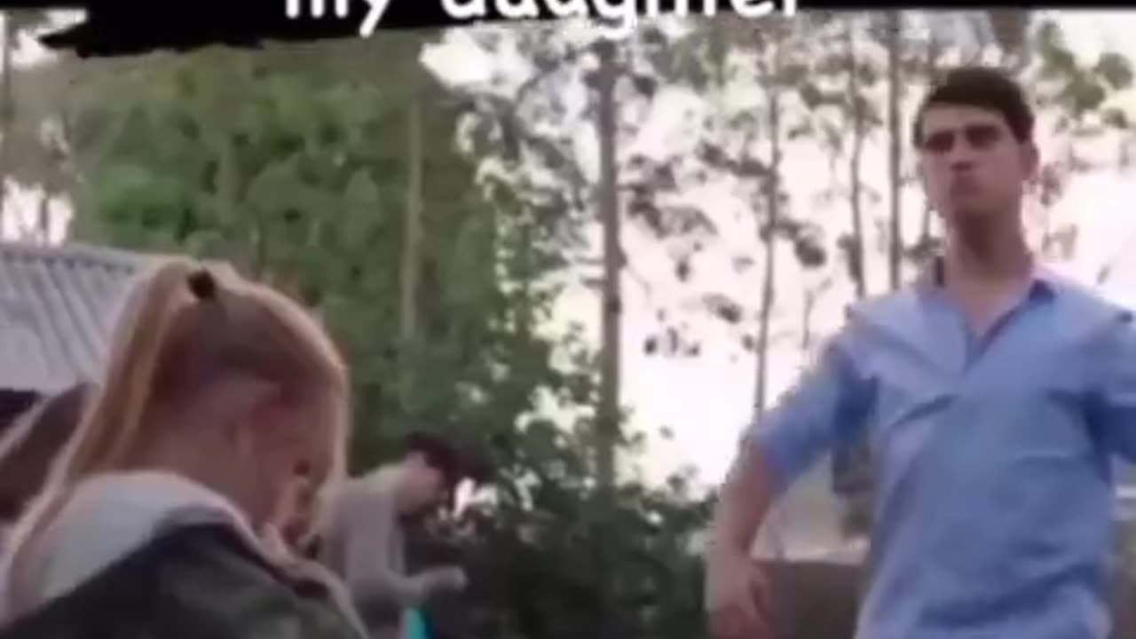 Dad protecting his daughter from danger