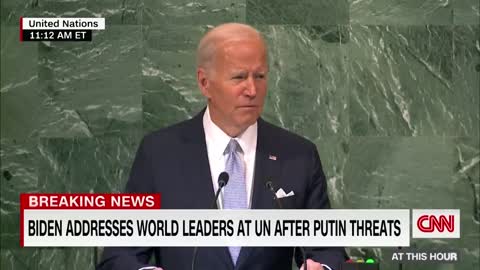 Biden responds to putin threats during UN speech.