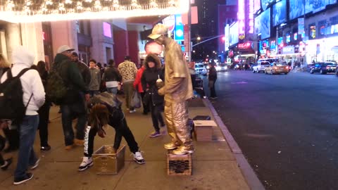 Thug Tries to Rob a Street Performer = Gets a Kick to the Face