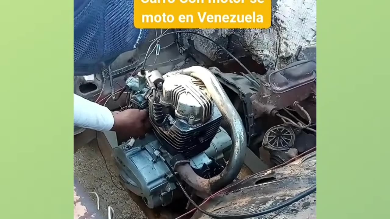 Car with a motorcycle engine in Socialist Venezuela